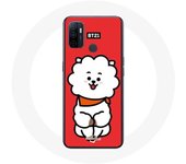 Coque pour Oppo A53 BTS Bangtan Garçons BT21 RJ de Jin Fond Rouge