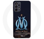Coque Maniacase pour Samsung Galaxy A32 5g OM logo bleu et dorée stade