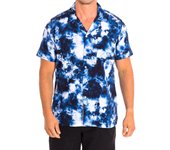 Camisa de Manga Corta TMC023-PP574 para Hombre L azul