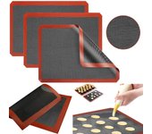 1 tapete de silicona reutilizable para hornear, antiadherente, para hornear galletas, pan y macarrones. Accesorios de cocina.