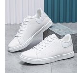 Zapatos de skate con cordones para hombre Zapatillas de deporte blancas antideslizantes de moda Calzado para hombre 39 blanco