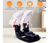 Secador de zapatos para el hogar, esterilización ultravioleta automática de alta potencia de 200W, se pueden programar 120 minutos US Plug negro