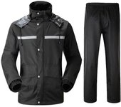 Traje de pesca de motocicleta a la moda para hombre, abrigo y pantalones impermeables a prueba de viento para exteriores de dos piezas XL camuflaje