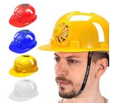 Casco con ventilador ajustable y ventilador solar, casco de seguridad transpirable para ciclismo blanco