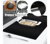 Funda de silicona para cocina de inducción, alfombrilla antiadherente grande para cocina eléctrica, almohadilla multiusos para cubrir la parte superior de la estufa 40x60cm negro