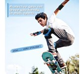 Rodilleras para niños y adultos, coderas, muñequeras, equipo de protección para monopatín, patinaje sobre ruedas, ciclismo, bicicleta BMX, 6 uds. S-for weight 12-30kg