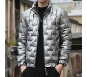 Chaquetas de invierno para hombre, parka brillante, gruesas, cálidas, impermeables, abrigos de plumón para hombre, ropa para hombre S negro