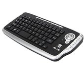 Teclado inalámbrico E30 de 2,4 GHz con mando a distancia con rueda de desplazamiento y ratón Trackball para Android TV BOX negro
