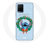 Coque pour Vivo Y21s 2021 / Y21 2021 Stitch neige joyeux Noël bleu