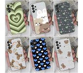 Funda para Samsung Galaxy A52 A72 A12 A13 A14 A23 A32 A33 A10 A04E a prueba de golpes transparente suave silicona amor corazón funda de teléfono para Samsung Coque parachoques Samsung A01