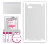 apgo Protective Skin Sticker for the back+sides compatible with Apple iPhone 8 Plus, Full Wrap Film, Foil, Vinyl - Pattern Transparent Carbon