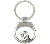 Oriental Cat - keychain with a cat, keychain with a print, personalized pendant from the Art-Dog brand plata