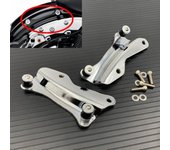 Kit de herrajes de anclaje de 4 puntos para motocicleta Harley Touring Road King Glide 2014-2022 en cromo negro