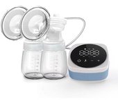 Extractor de leche doble Extractor de leche eléctrico portátil manos libres para lactancia con pantalla LED 3 azul