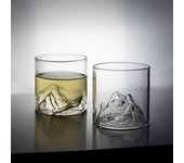 Taza de café de cristal transparente pequeña, vaso de montaña para whisky, resistente al calor, para té, leche, zumo, vasos para beber 101-200ml