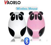 Ratón inalámbrico Bluetooth VAORLO, ratón óptico para ordenador, bonito Panda de dibujos animados, ratón para juegos Mause de 1200DPI color rosa