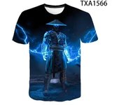 Camiseta 3D de Mortal Kombat para hombre, camiseta de juego de lucha, ropa de calle de manga corta para hombre, camisetas casuales geniales de verano para hombre S