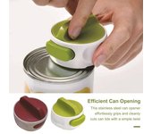Abrelatas manual con hoja de acero inoxidable, portátil, multifunción, herramienta rotatoria para abrir latas, utensilio de cocina para personas mayores con artritis, chef rojo