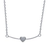 Les Trésors De Lily [K5220] - Collier Argent 'Love' argenté (rhodié) - 30x5 mm plata