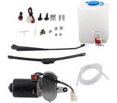 Kit de montaje de limpiaparabrisas eléctrico, brazo de cuchilla de motor, boquilla de agua, manguera para UTV ATV