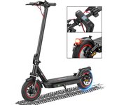 Patinete eléctrico iScooter i10 de 10  para adultos: autonomía de 45 km, motor de 650 W, doble suspensión y neumáticos de aire | Velocidad de 40 km/h y carga de 120 kg M negro