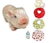 Pequeño juguete de cerdo renacido realista para accesorios de fotografía coleccionables de fotos Style A