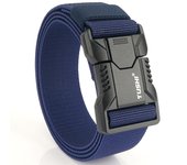 Cinturón de nailon para hombre, cinturón elástico para pantalón, tácticas al aire libre, aleación de aluminio, herramientas para ventilador militar 125cm negro
