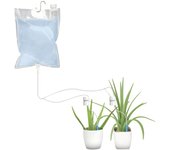 Bebedero automático para plantas, dispositivos de riego automático con flores en maceta, riego doble de liberación lenta 2L