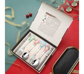 Juego de vajilla con máscara de la Ópera de Pekín: Palillos, tenedor y cuchara de estilo chino: regalo de recuerdo