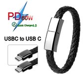 Cable de carga USB para pulsera, 60 W, cable de carga de datos, cable corto de carga rápida para Samsung, HUAWEI y Xiaomi