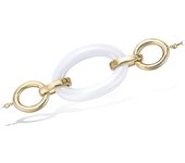 Les Trésors De Lily [L7691] - Pulsera chapada en oro 'Coreografía' oro blanco (cerámica) - 50x18 mm blanco