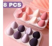 8 piezas de esponjas para maquillaje, polvos cosméticos, base de maquillaje para mujeres, juego de herramientas de maquillaje, instrumentos(Ninguna caja) 8PCS