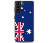 Coque Téléphone - Samsung - Galaxy S21 Ultra - Drapeau Australien - Souple - Multicolore