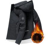 Chaqueta acolchada de algodón para hombre con forro polar y plumón grueso de invierno para personas de mediana edad y mayores. Ropa para hombre. M