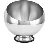 Tazón para condimentos, olla caliente de acero inoxidable, recipiente para condimentos de restaurante, olla para salsa con base plateada L