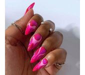 French Fake Nials Long Almond Ballerina and Square Press on Nails Manicure False Nails  DIY W1586