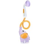 Juguete de baño para niños con bomba de agua en forma de elefante con boquilla para la trompa, cabezal de ducha para bañera de bebé púrpura