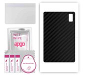 apgo Protective Skin Sticker for the back compatible with HTC A101, Wrap Film, Foil, Vinyl - Pattern Carbon Black
