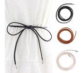 Cinturón fino con cadena para la cintura para mujer, decoración sencilla, corbata con vestido, cinturón largo con nudo de cuerda, vestidos vintage, cinturón con cordón 150cm blanco