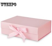 1 caja de regalo de lujo con tapa y cinta. Cajas de regalo para regalo, cumpleaños, bodas, aniversarios, fiestas, San Valentín y Día de la Madre. 1pc pink