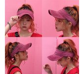 Gorra de béisbol de moda, gorra de playa ajustable, visera para el sol, diadema deportiva, gorra deportiva 2 rainbow