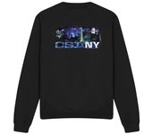CSI: Sudadera unisex para adultos de NY Never Rests L negro
