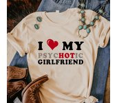 Camiseta I Love My Girlfriend para mujer, camiseta gráfica para chica, ropa de diseñador Harajuku de Anime S