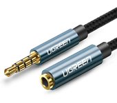 Ugreen 1m Premium 3.5mm Male to Female Audio Extension Cable - Blue