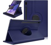 Funda para tableta Samsung Galaxy Tab S8 Plus 2022/S7 FE 2021 12,4 11 360, Funda de cuero con tapa con soporte giratorio Tab S8 Ultra 5G 14,6 Tab S7 11 SM-870 875 rojo