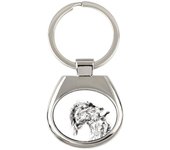 Kerry Blue Terrier, Irish Blue Terrier - keychain with a dog, keychain with a print, personalized pendant from the Art-Dog brand plata