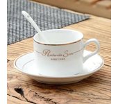 Taza y plato de café de estilo europeo, juego de dos piezas de Taza de cerámica, taza de agua, taza de té de flores, taza para leche