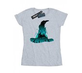 Harry Potter Womens/Ladies Hogwarts Silhouette Cotton T-Shirt XXL gris