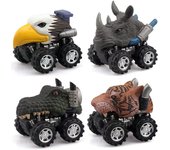 4PCS / 1PCS Regalo del Día del Niño Juguete Dinosaurio Modelo Mini Parte Trasera Del Coche 1pcs