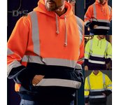 Sudadera reflectante de otoño e invierno para hombre, jersey de alta visibilidad, abrigo con capucha de manga larga XL